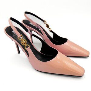 Versace Pink Medusa '95 Mid Slingback Heel Pumps